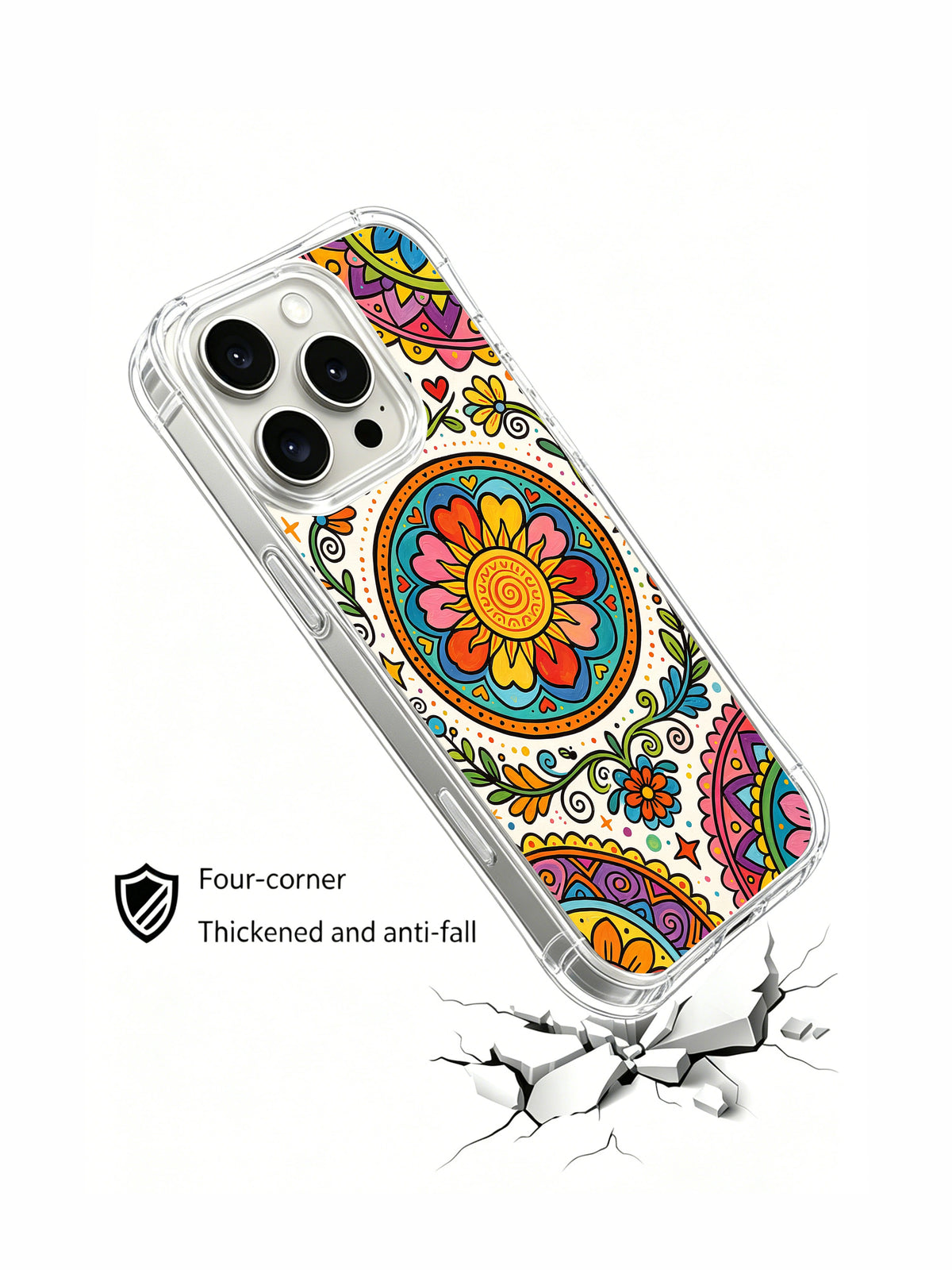 Sunflower Carnival protective iPhone 14 Pro case drop protection