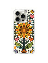 Heart Petal Sunflower iPhone 14 Pro case pattern