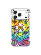 Sunlit Butterfly Halo floral iPhone 17 Pro case pattern