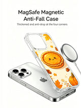 Sunlit Pie Festival: Illustrated case shown separately above a phone, beside a circular charging puck.