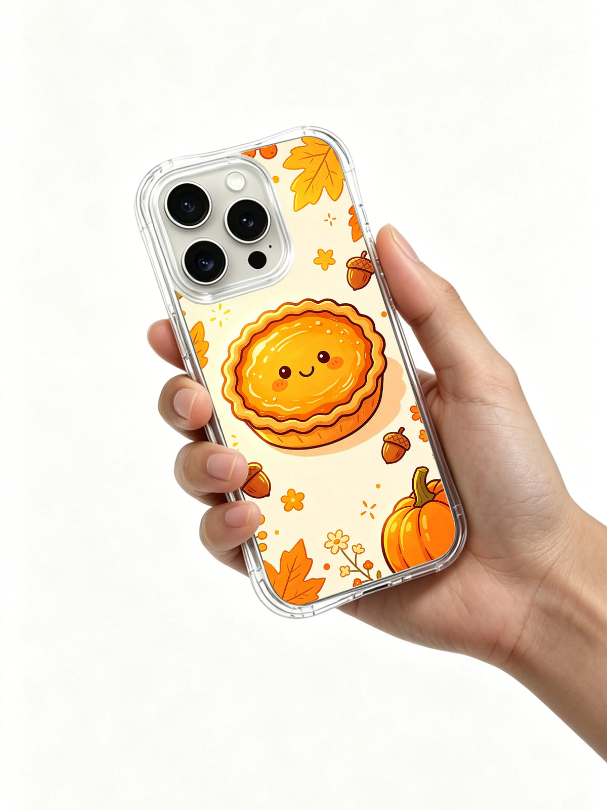 Sunlit Pie Festival: A hand holding the illustrated case.