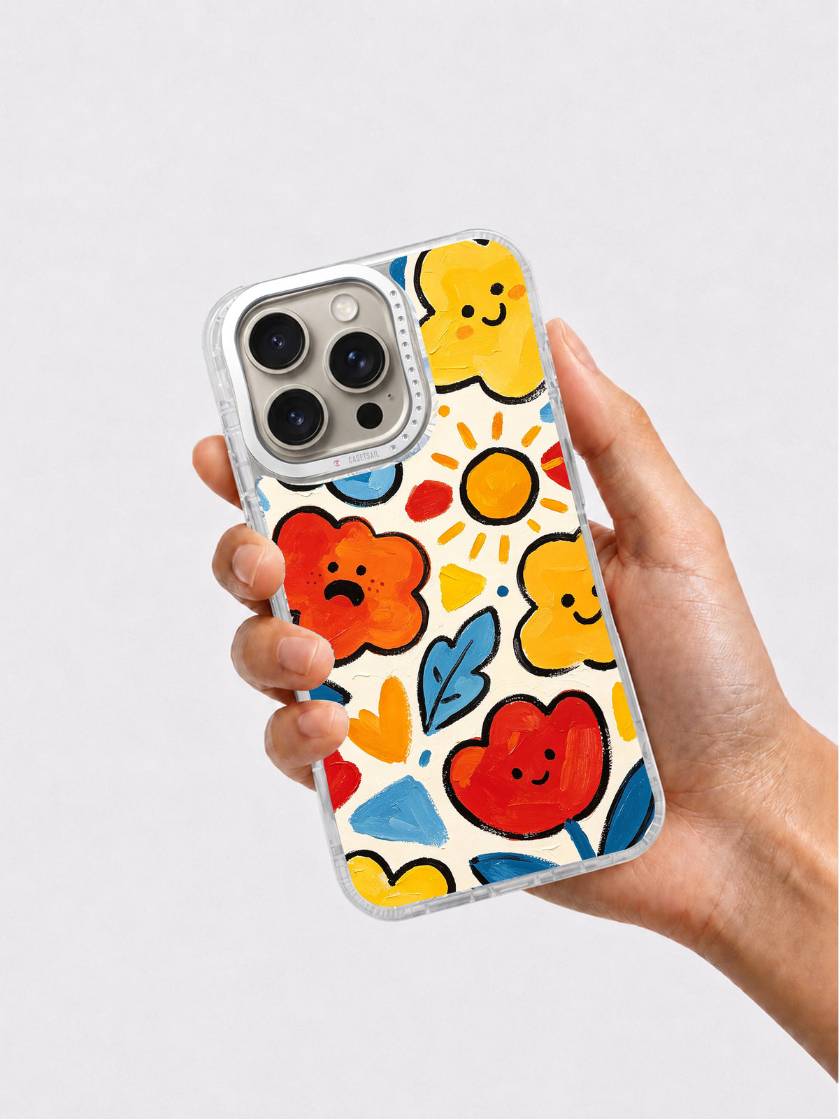 Sunny Abstract Garden phone case lifestyle image