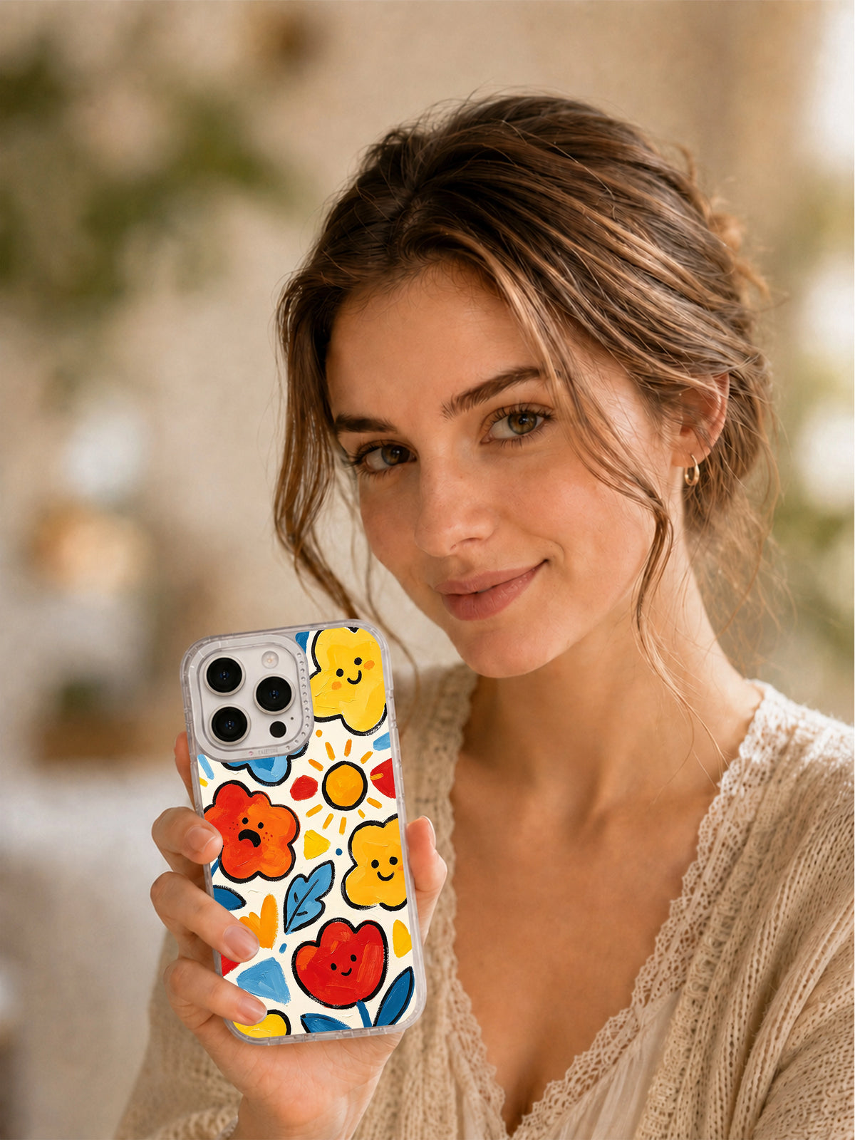 Liora Vane Sunny Abstract Garden phone case artwork