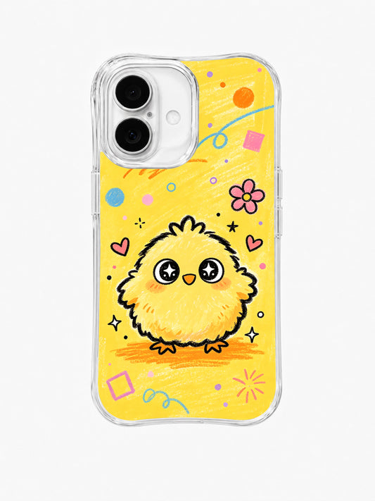 Sunny Chick iPhone 16 Plus case front artwork