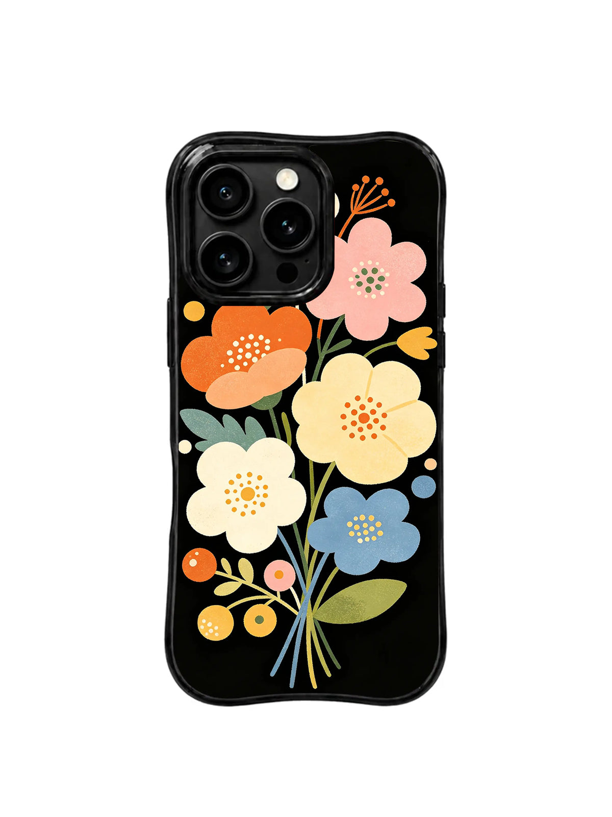Sunny Folk Bouquet pattern iPhone 15 Pro case