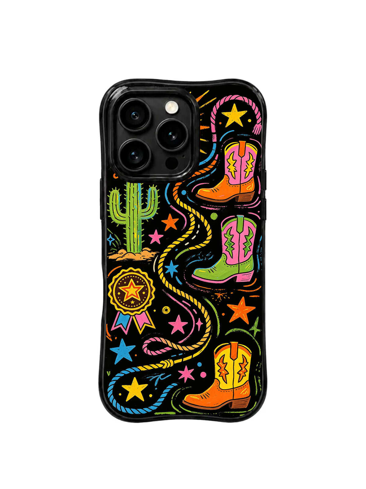 Cactus Lucky Trail pattern iPhone 15 Pro case