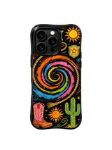 Sunny Rodeo western art iPhone 15 Pro case front detail