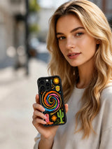 Sunny Rodeo black iPhone 15 Pro case artwork view