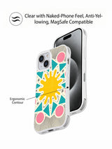 Sunrise Geometry Garden MagSafe iPhone 15 case