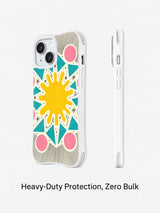 Sunrise Geometry Garden slim iPhone 15 case