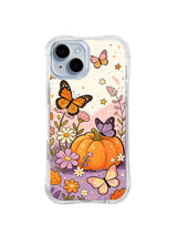 Sunset Pumpkin Butterfly Meadow pattern on iPhone 14 case