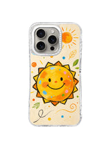 Sunshine Memory Collection smiling sun iPhone 16 Pro case front view