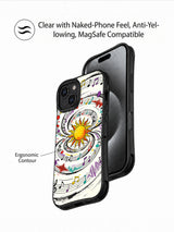 Sunshine Rebel Notes iPhone 15 Plus case MagSafe view