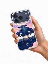 Swan Ferry Beneath the Moon iPhone 17 Pro Max Case held in hand