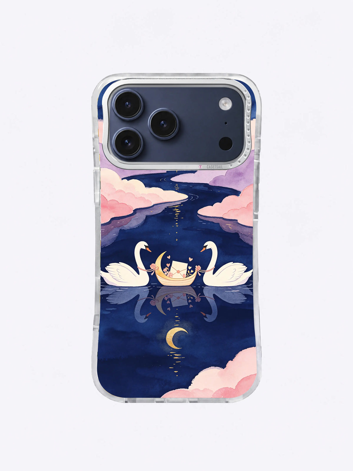 Golden Moonpath Reunion swan iPhone case artwork