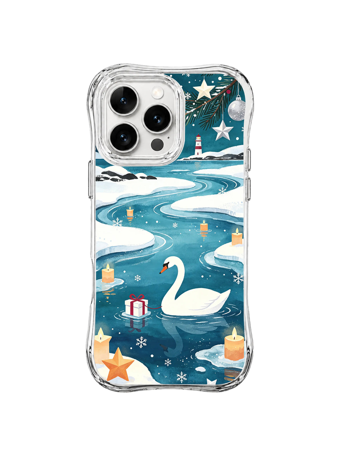 Ornament River Swan winter swan iPhone 15 Pro case