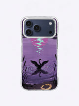Swan of the Violet Lake iPhone case, Reeds at Violet Dusk artwork