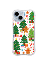 Sweet Christmas Candy Forest: Varied green trees, small presents and separate cookie characters.