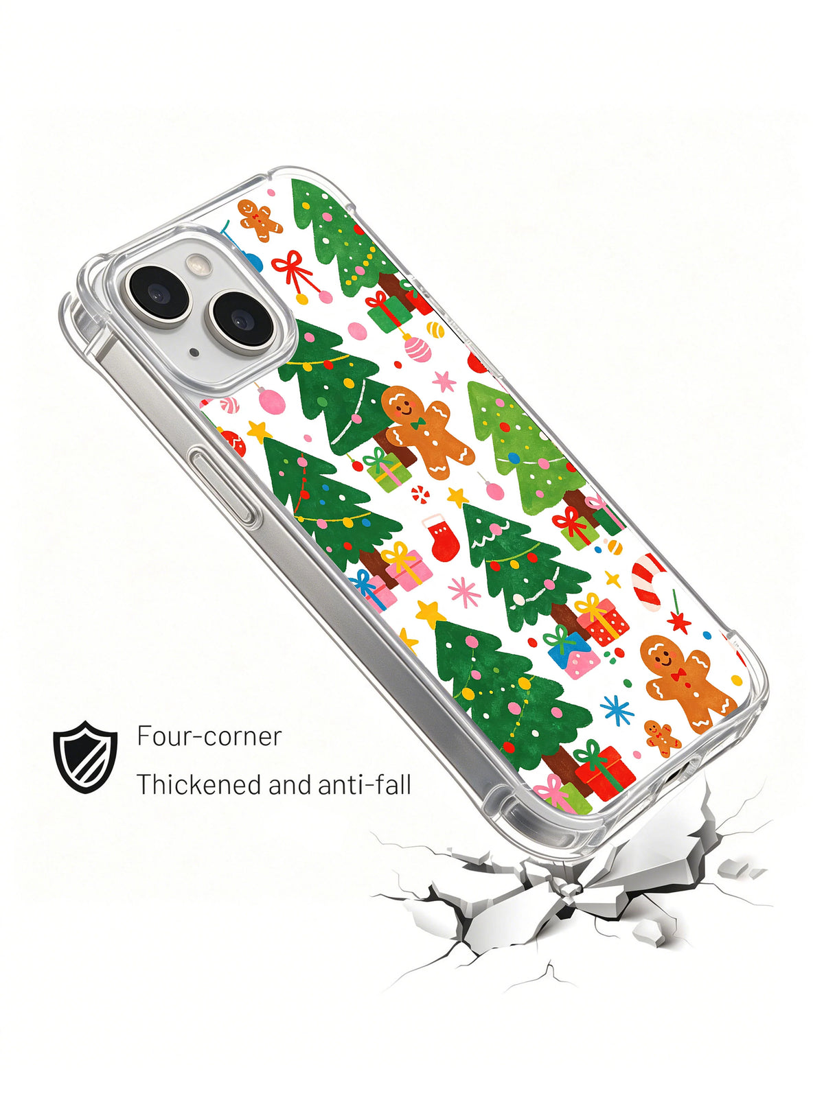 Sweet Christmas Candy Forest: Angled case above an illustrated cracked surface.