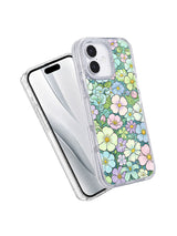 Sweet botanical iPhone 17 case front and back view