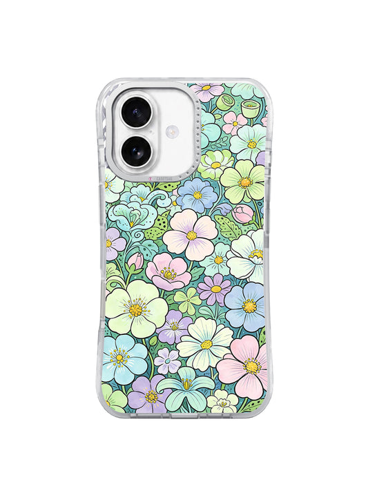Sweet Clover Dream Garden floral iPhone 17 case front view