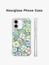 Pastel clover flower iPhone 17 case magnetic charging view