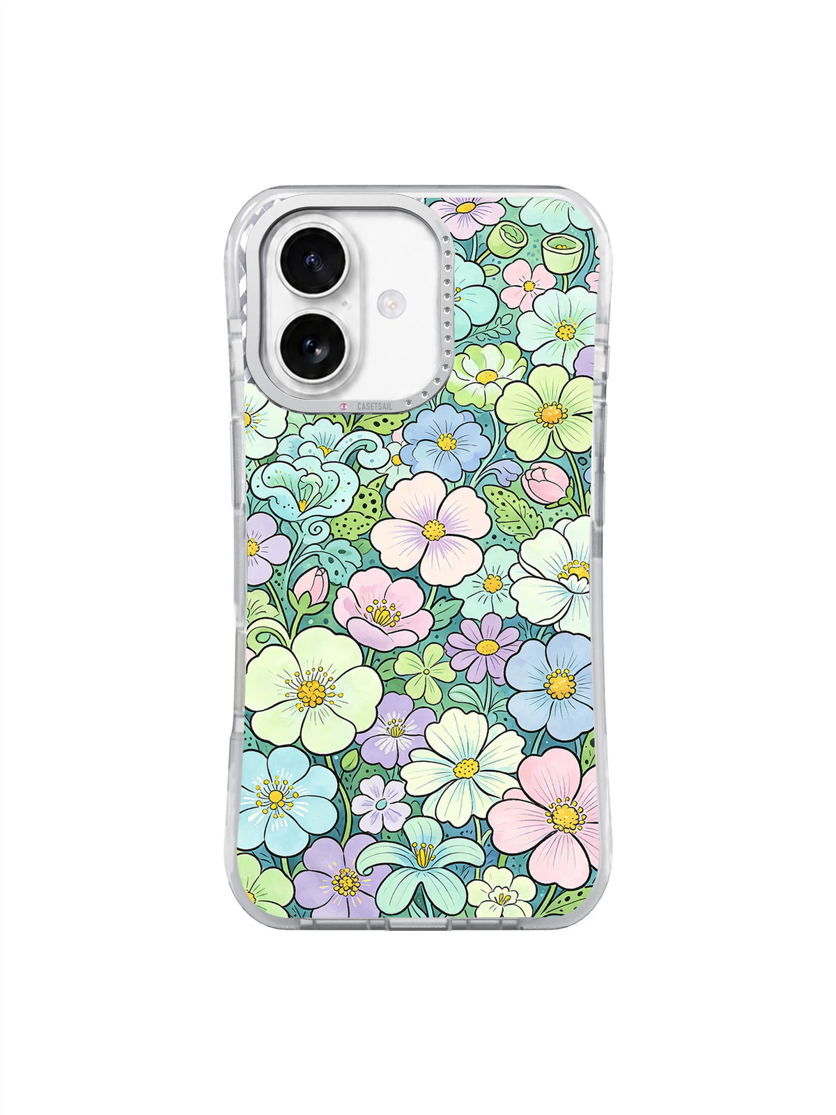 Mint Blossom Tapestry iPhone 17 case