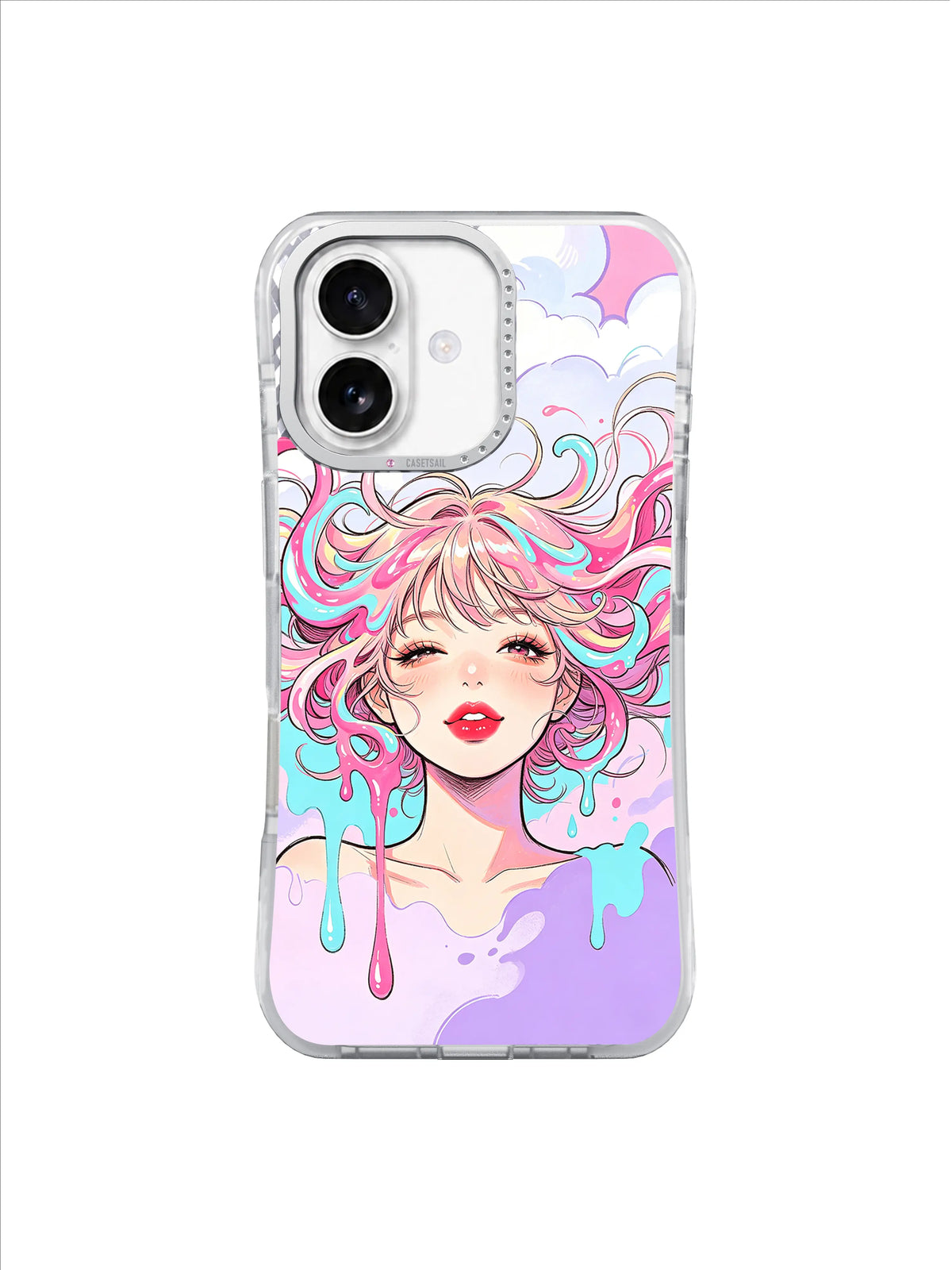 Cotton Candy Wave Muse pattern iPhone 17 case