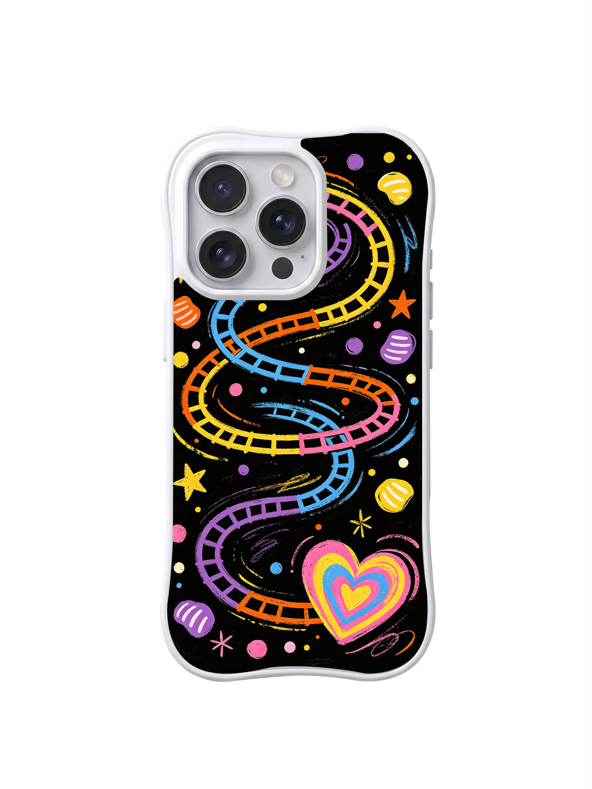 Sweet Orbit Sweet Planet Tracks pattern iPhone 15 Pro case