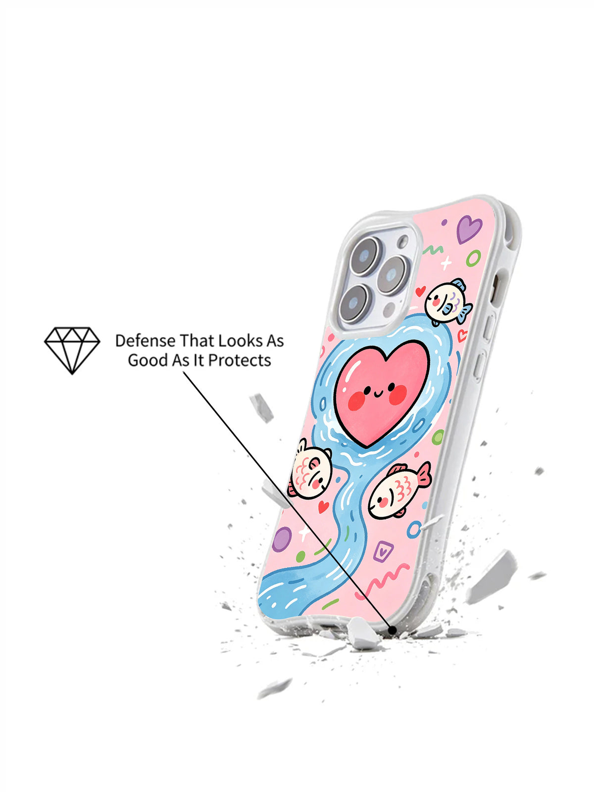 Sweetheart River Fish iPhone 14 Pro case alternate product view
