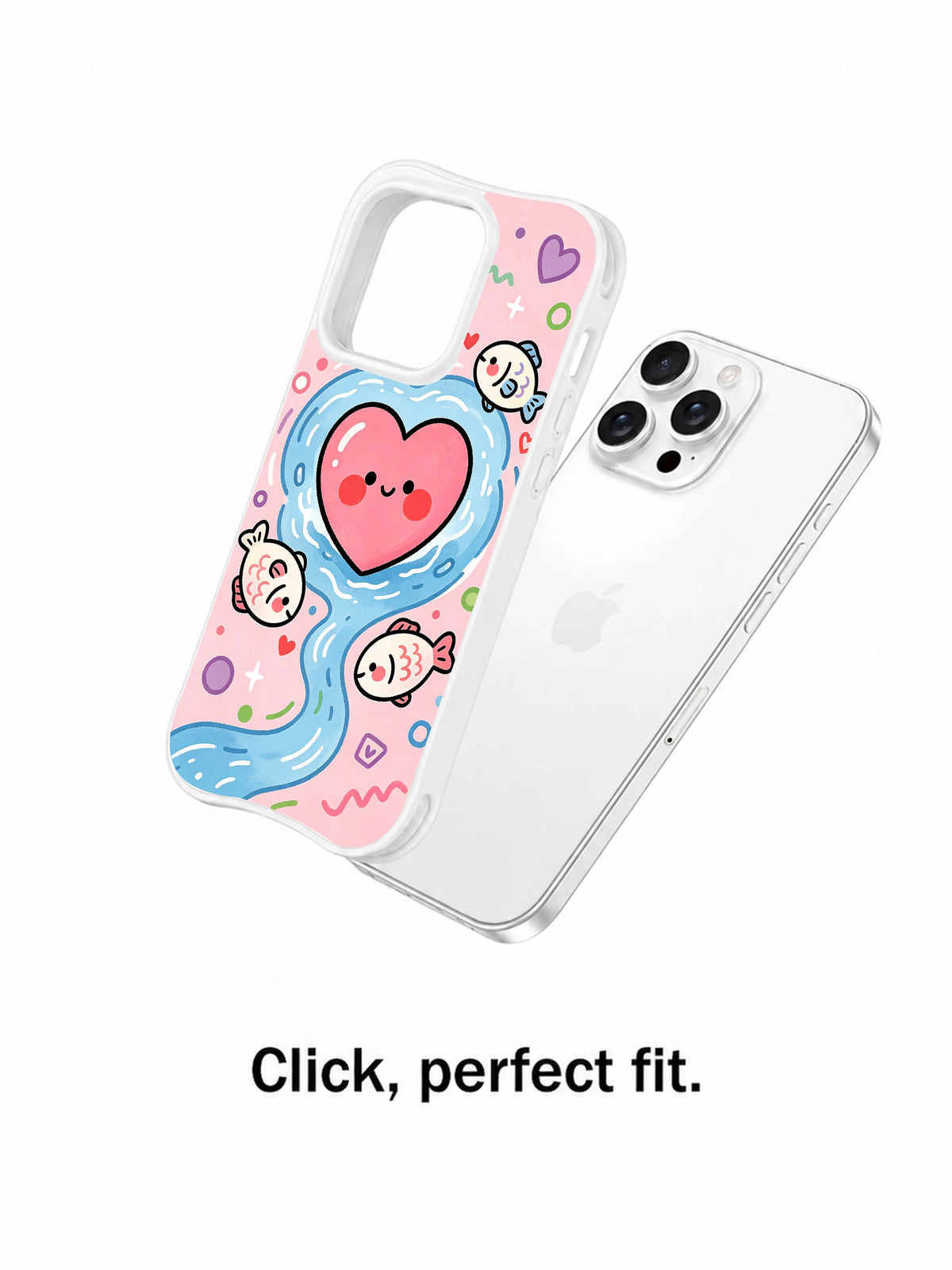 Sweetheart River Fish iPhone 14 Pro case lifestyle detail