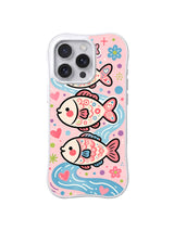 Blushing Fish Current pattern iPhone 14 Pro case