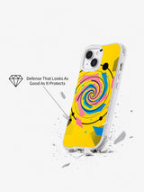 Confetti Logic geometric iPhone 15 case product view 3
