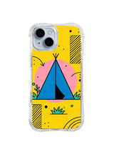 Geometric Camp Day pattern iPhone 15 case