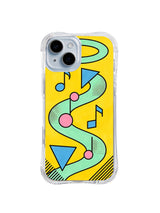 Mint Melody Orbit iPhone 15 case pattern