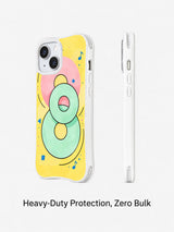 Sweet Orbit Lines iPhone 15 case angled product view