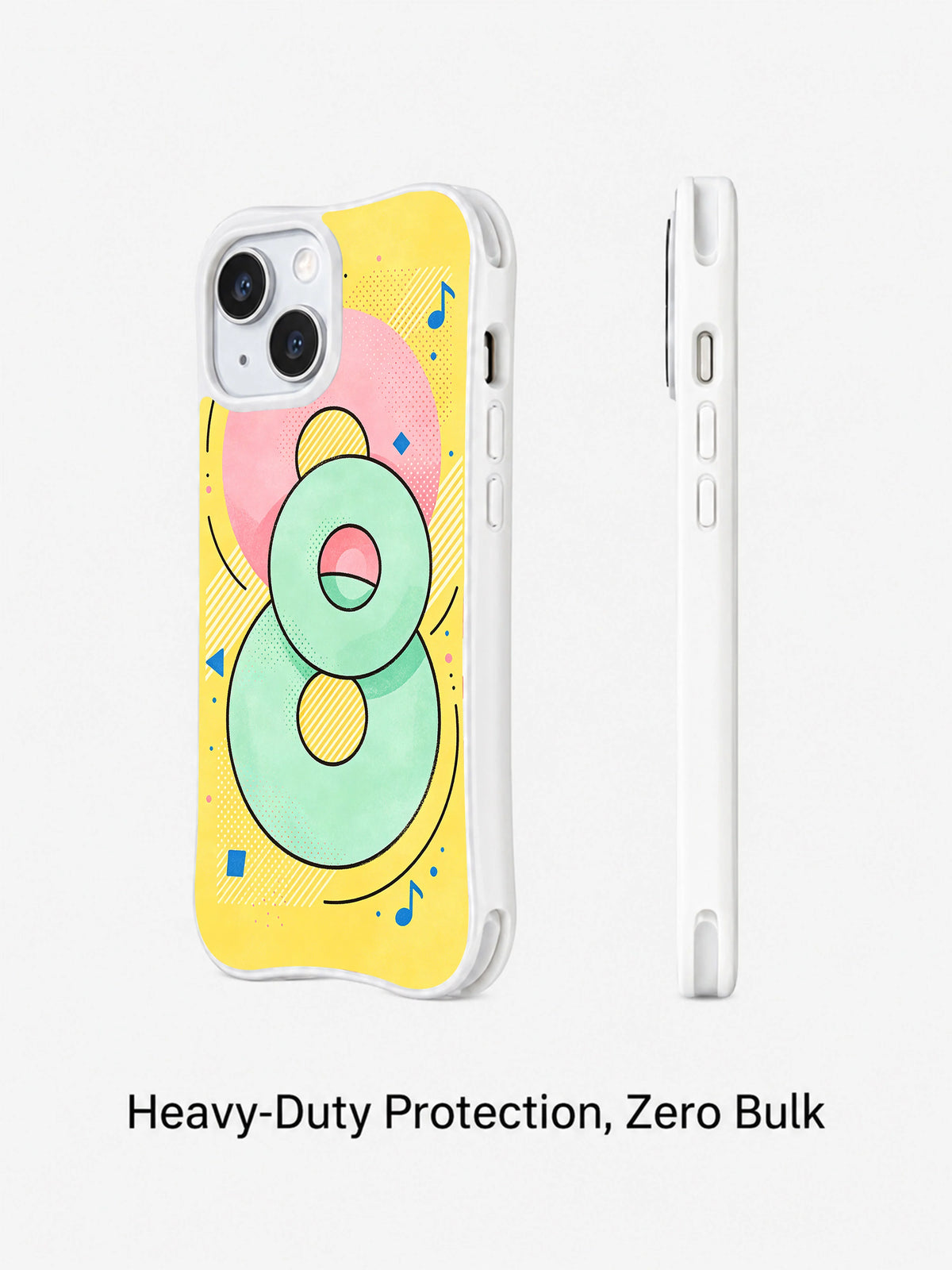 Sweet Orbit Lines iPhone 15 case angled product view