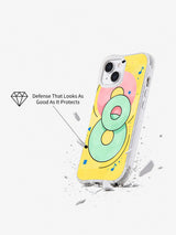 Sweet Orbit Lines iPhone 15 case lifestyle detail