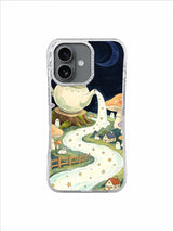 Tea from a Fallen Star iPhone 17 Case – Sage Teapot Moon Stream artwork
