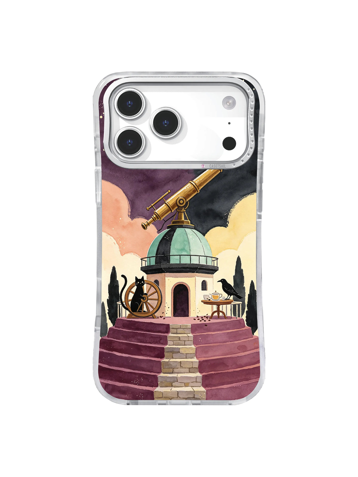 Midnight Telescope Flight gothic observatory iPhone case artwork