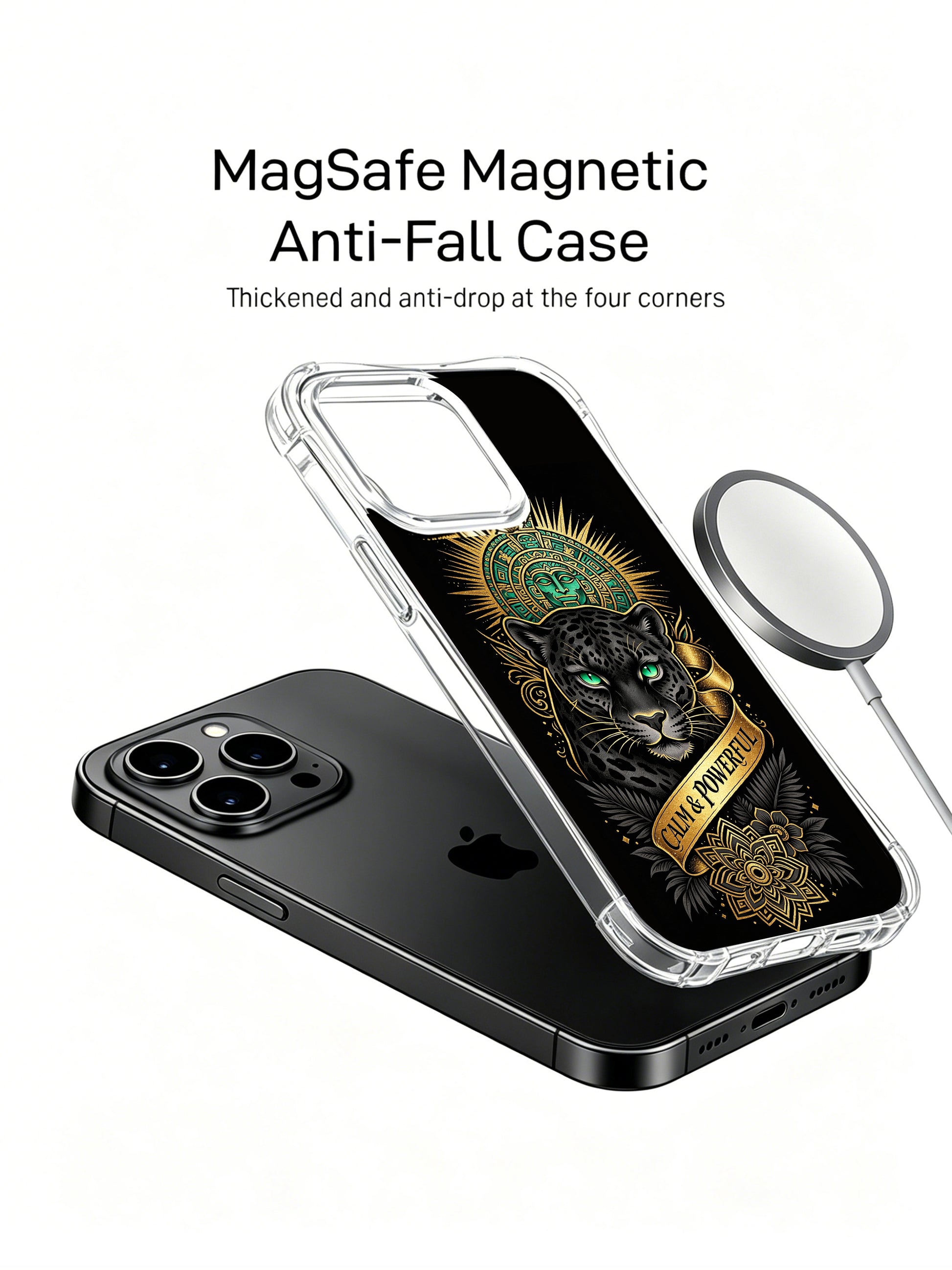 Territorial sovereignty themed PhoneCasing, slim fit iPhone 14 Plus Case with courage golden ribbon, lightweight daily use phone cover.