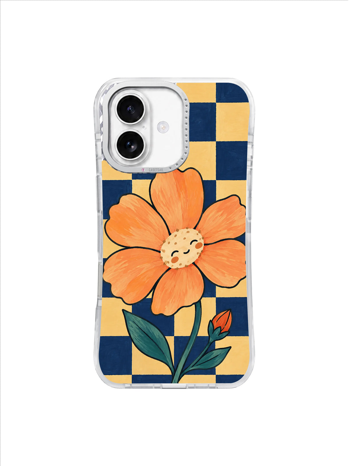 Apricot Hour Bloom pattern on an iPhone 17 case by Marnie Bellwick