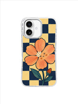 Morning Petal Check pattern on an iPhone 17 case by Marnie Bellwick