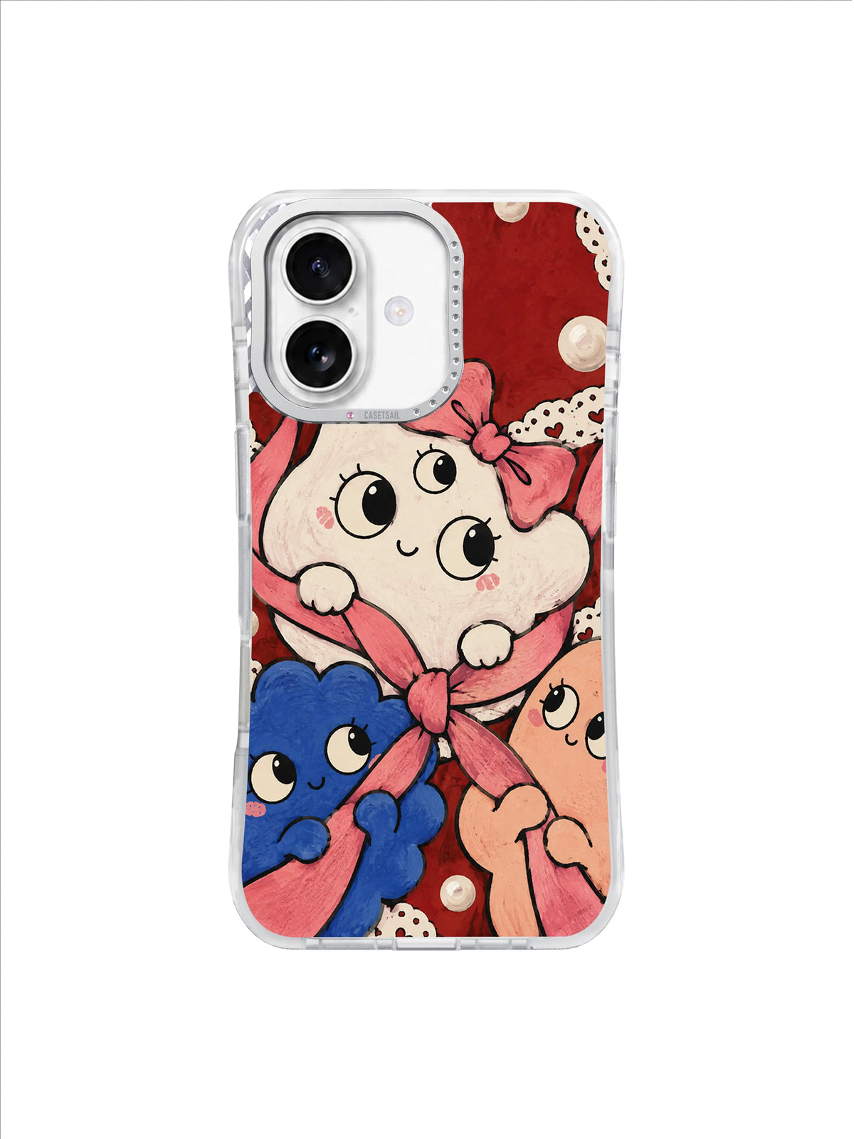The Beautifully Crooked Bow artwork pattern 1 on iPhone 17 case