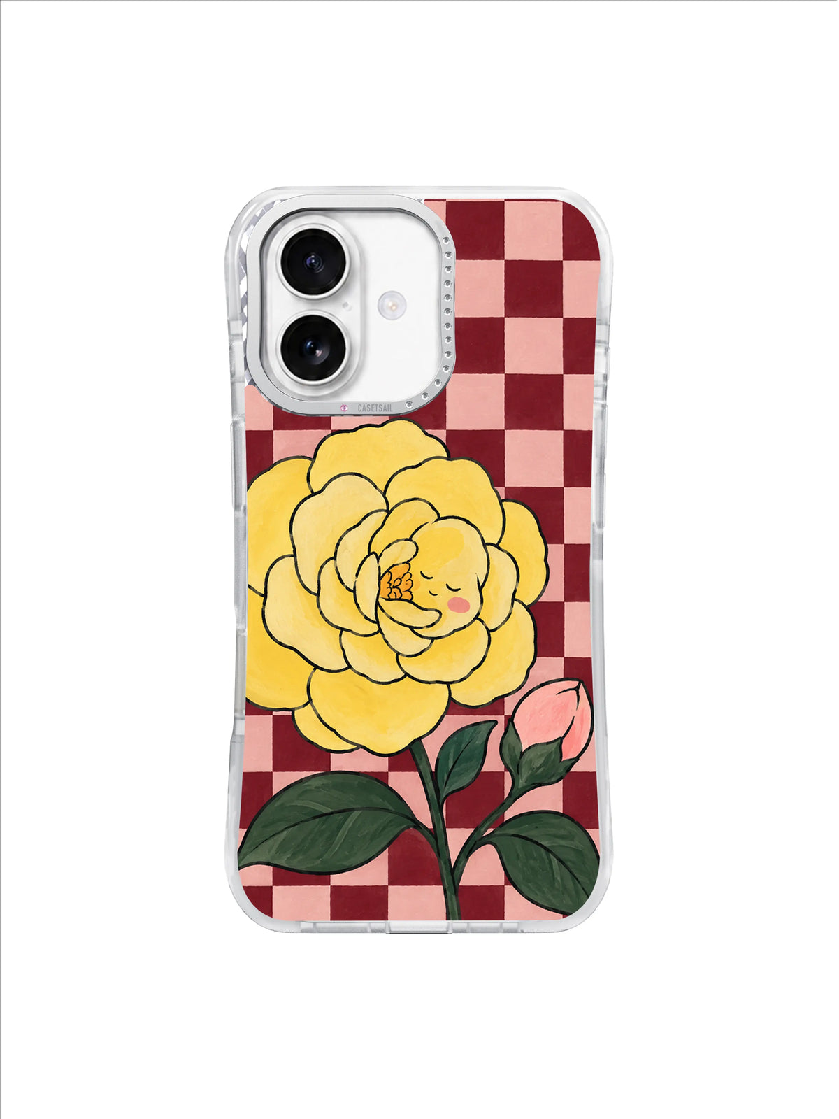 Secret Camellia Bloom pattern on an iPhone 17 case by Marnie Bellwick