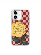 Blush Checker Promise pattern on an iPhone 17 case by Marnie Bellwick