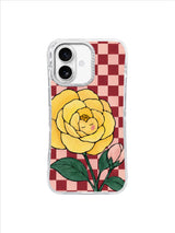 Golden Petal Letter pattern on an iPhone 17 case by Marnie Bellwick