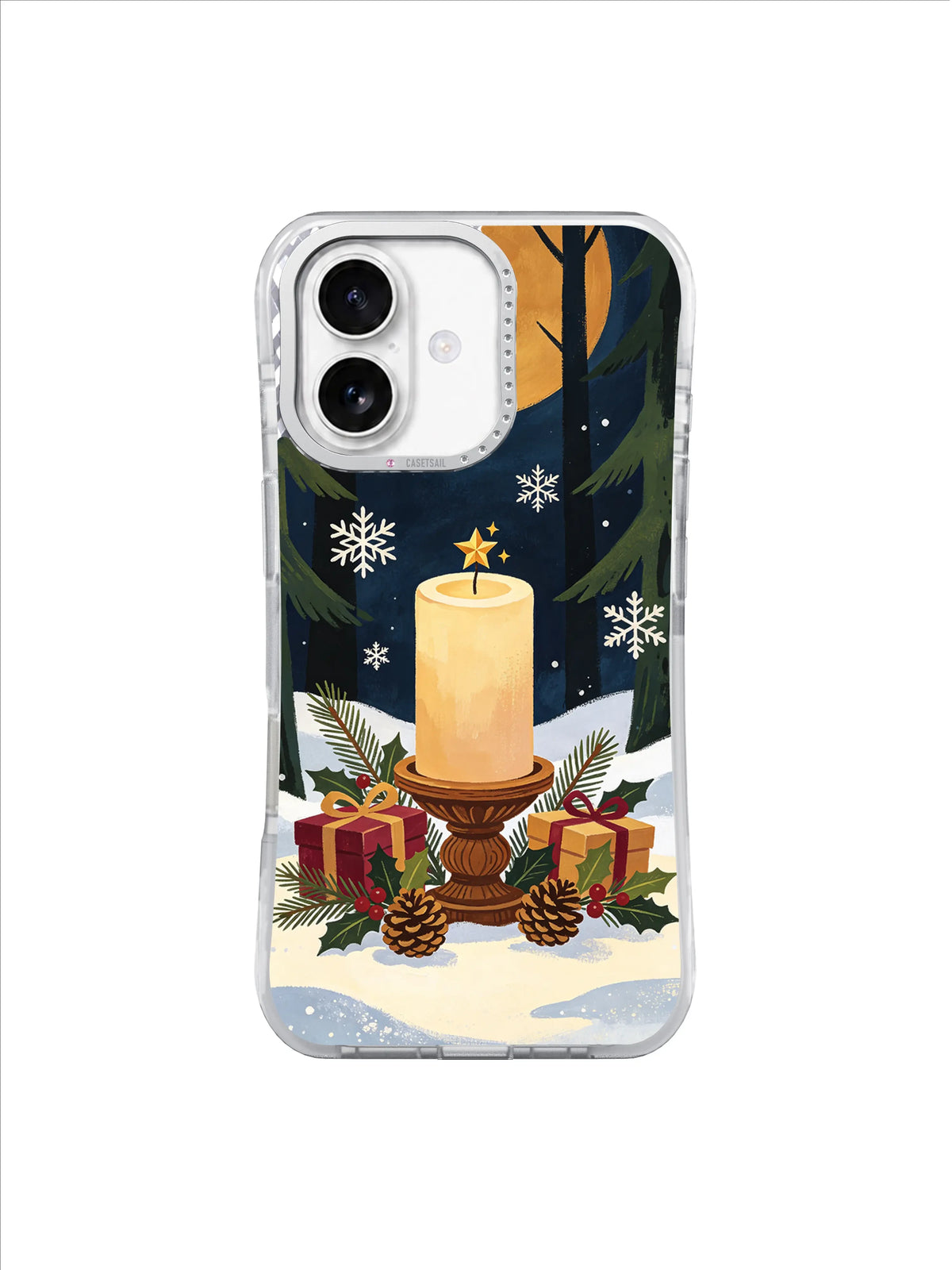 The Cedar Candle Keeps Watch iPhone 17 case – Cedar Vigil Gifts pattern