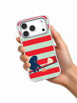The Cherry Seesaw iPhone 17 Pro case held in hand