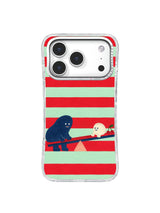 Ivory Rider with Cherries artwork on iPhone 17 Pro case